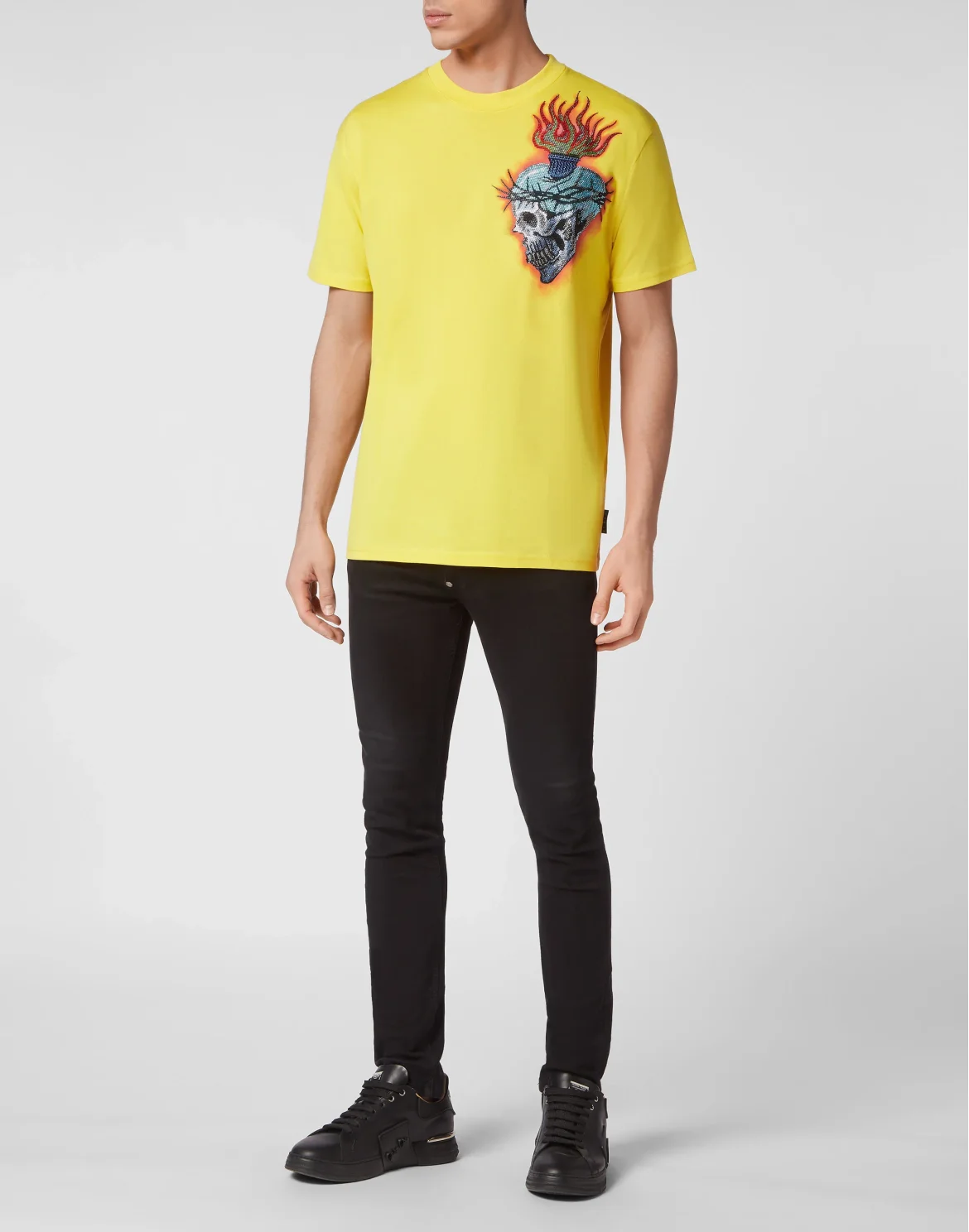 T-shirt Round Neck SS Love Tattoo, цвет: Желтый