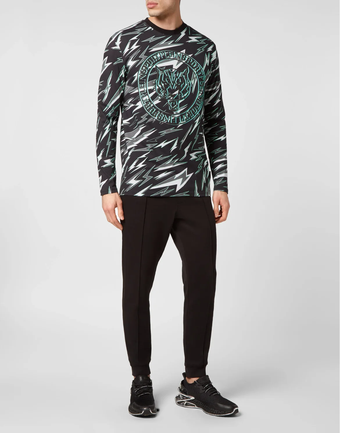 T-shirt Round Neck LS Tiger, цвет: Зеленый