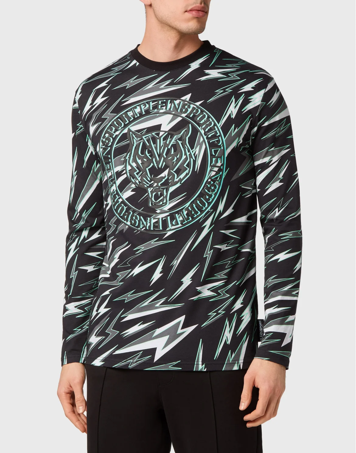 T-shirt Round Neck LS Tiger, цвет: Зеленый