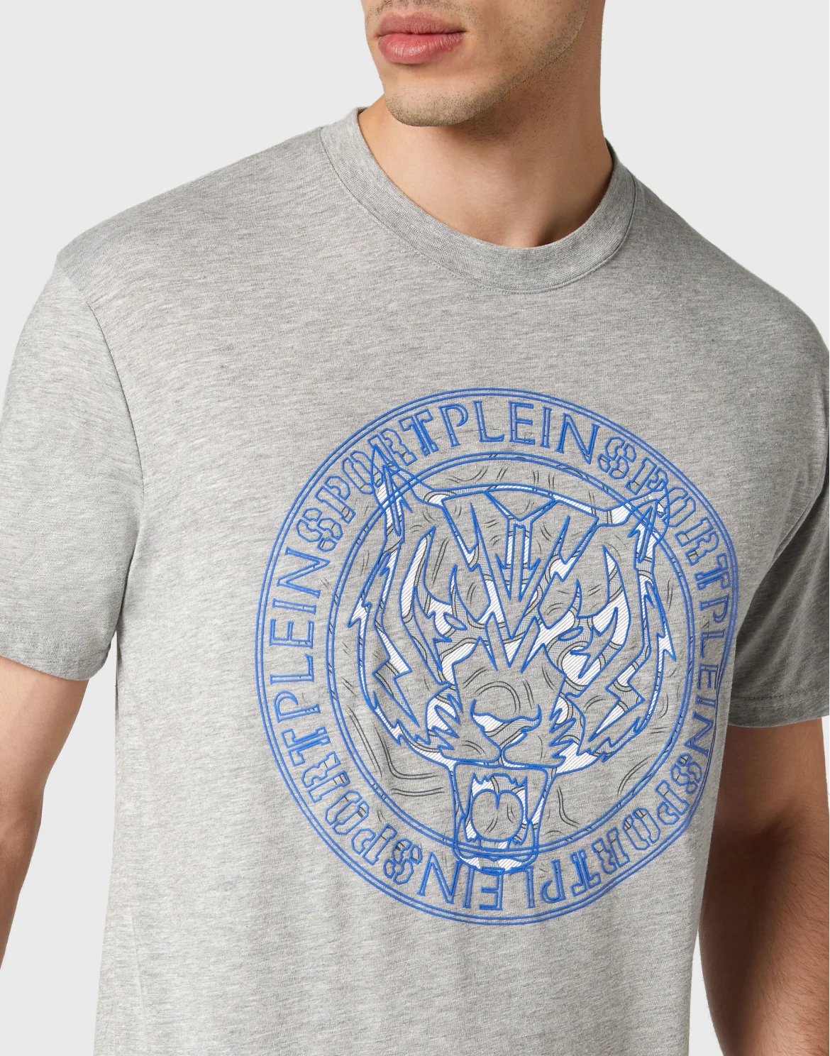 T-shirt Round Neck SS Tiger, цвет: Серый