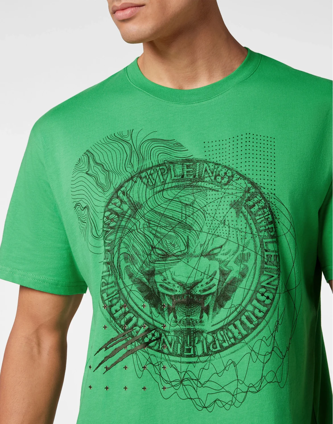T-shirt Round Neck SS Tiger, цвет: Зеленый