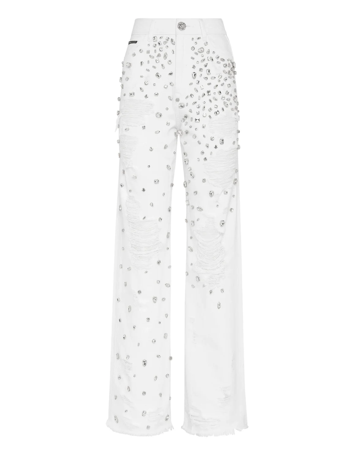 Denim Trousers Palace Fit Crystal, цвет: Белый