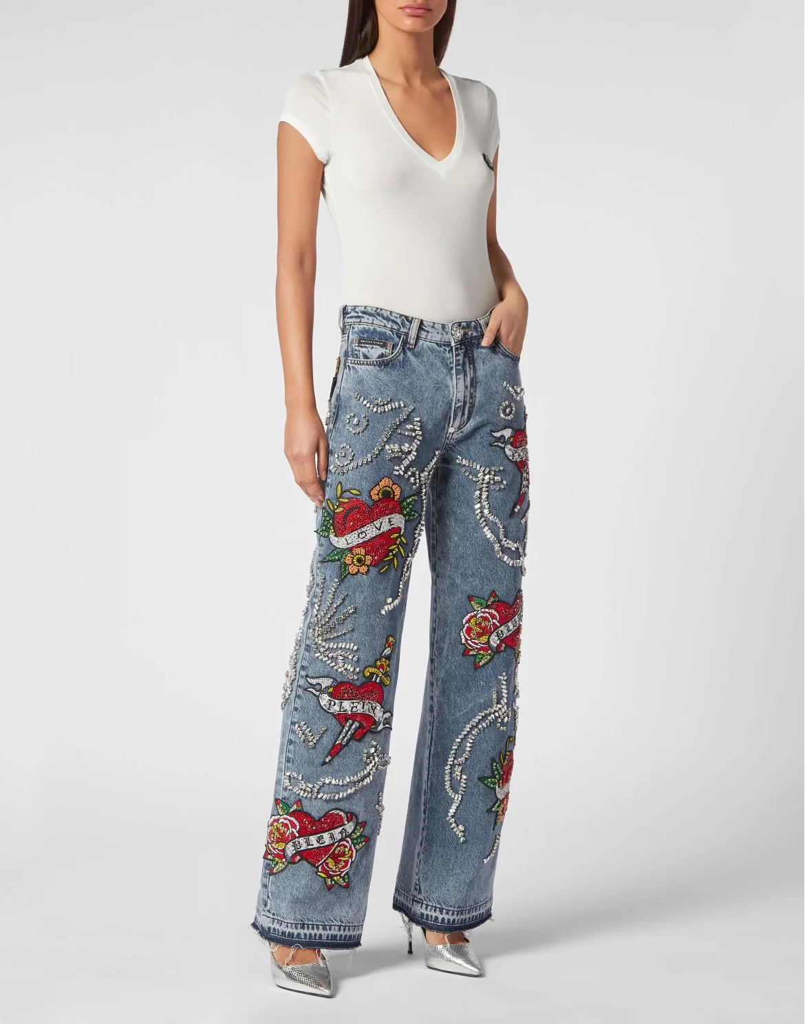 Denim Trousers Palace Fit Love, цвет: Синий