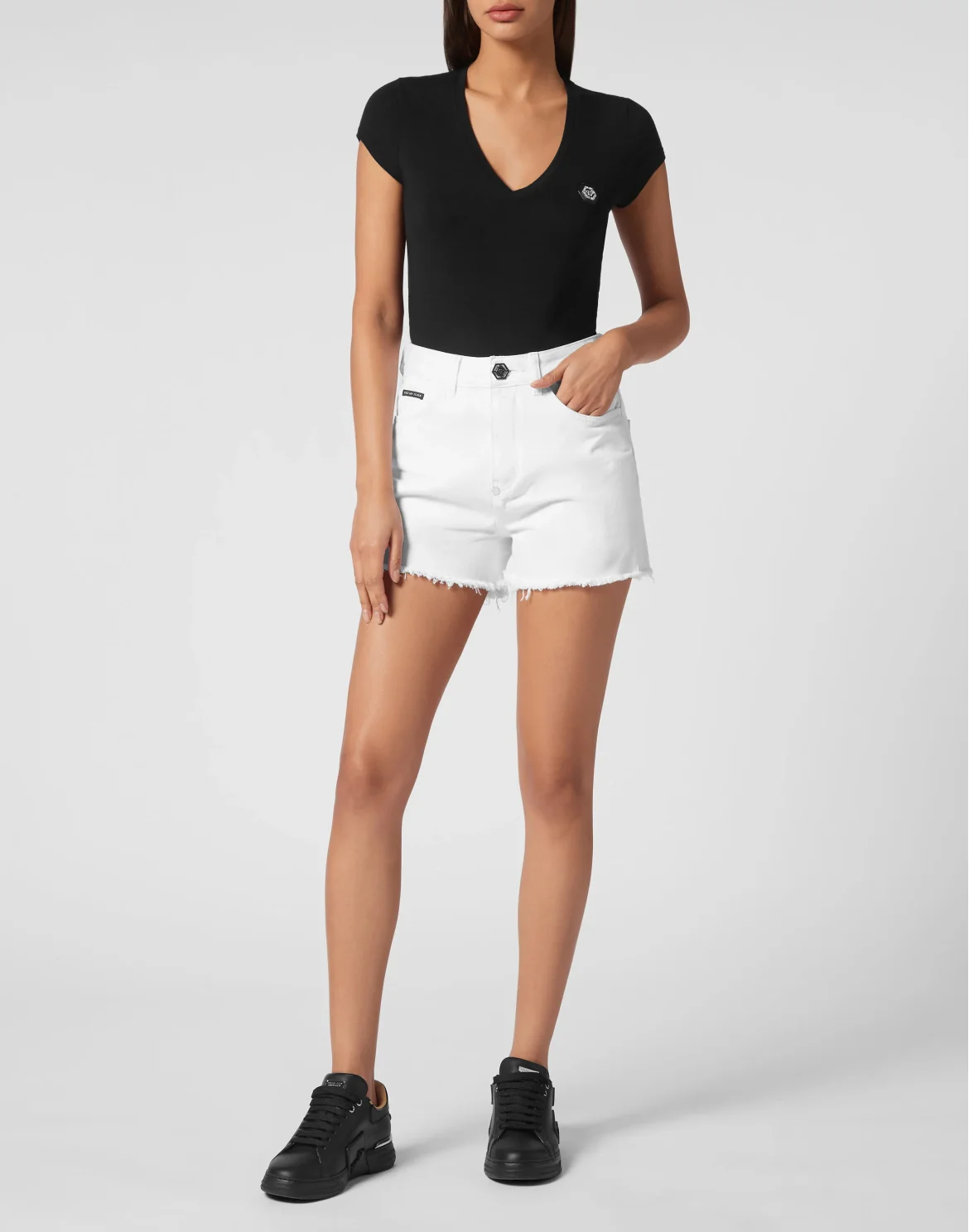 Denim Hot Pants, цвет: Белый