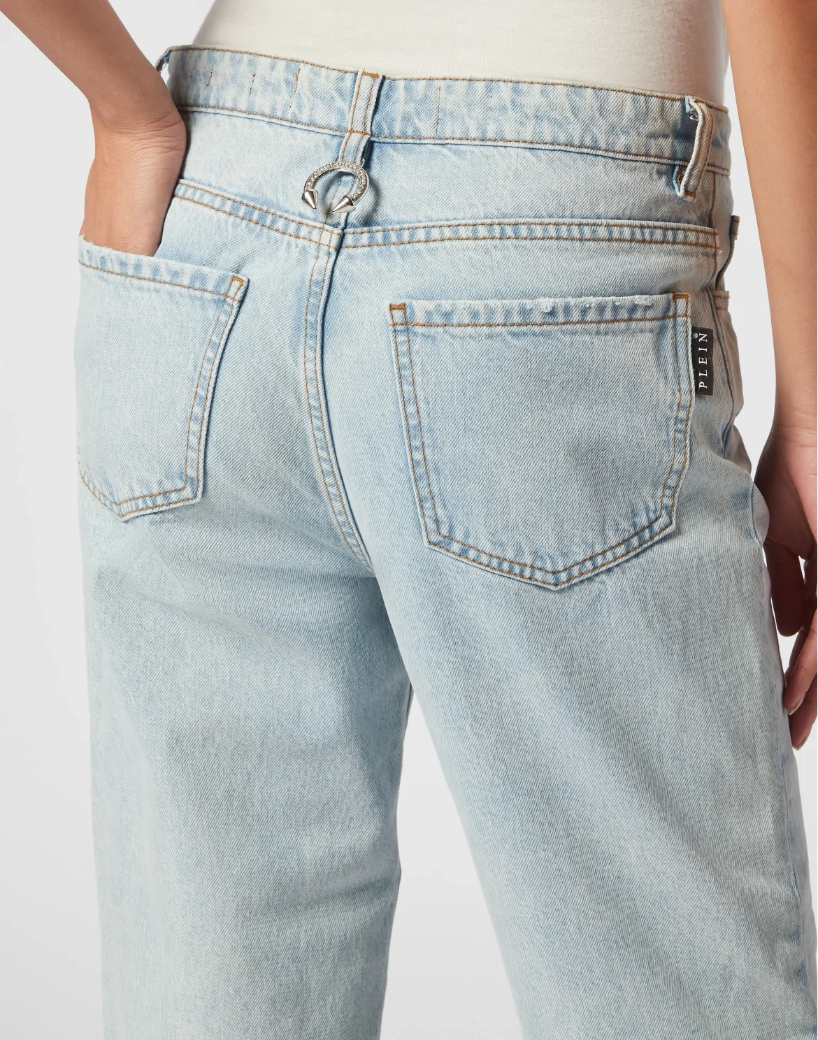 Denim Trousers Mom Fit, цвет: Голубой