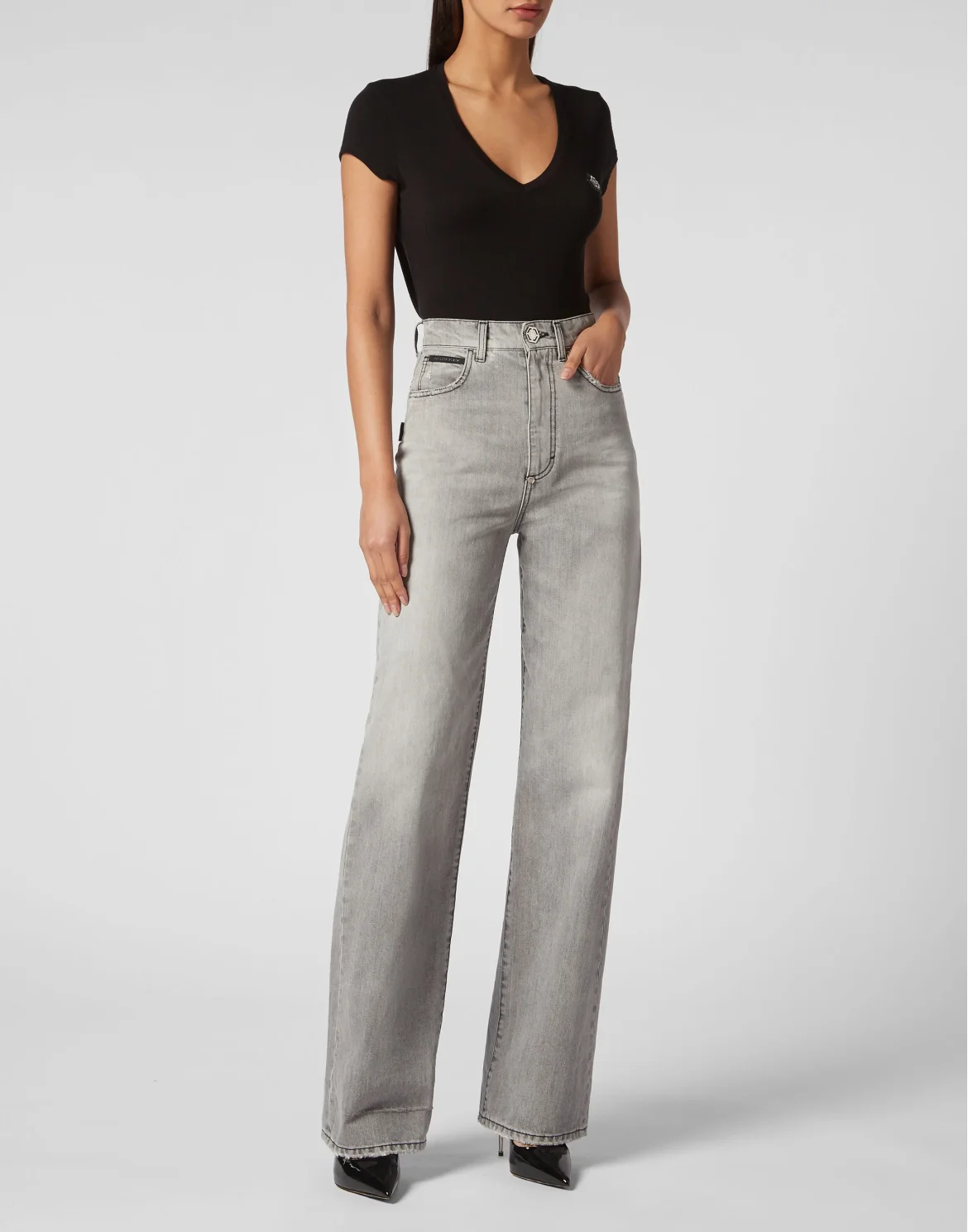 Denim Trousers Palace Fit, цвет: Серый