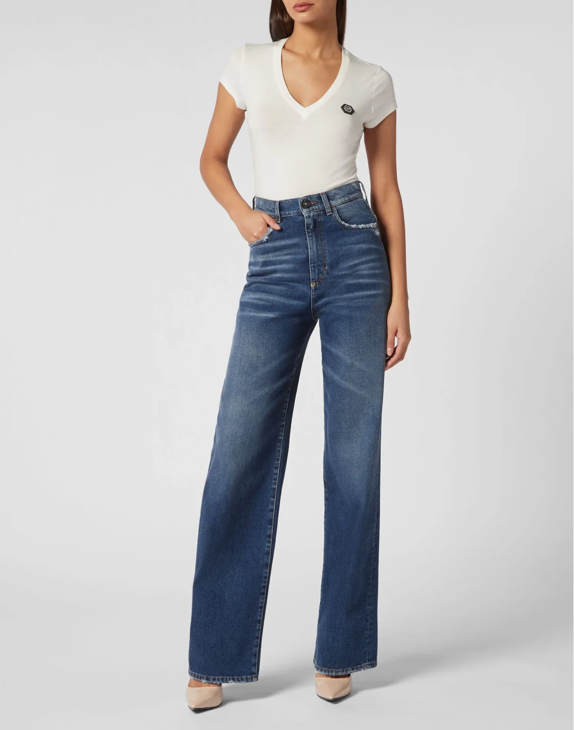 Denim Trousers Palace Fit, цвет: Белый