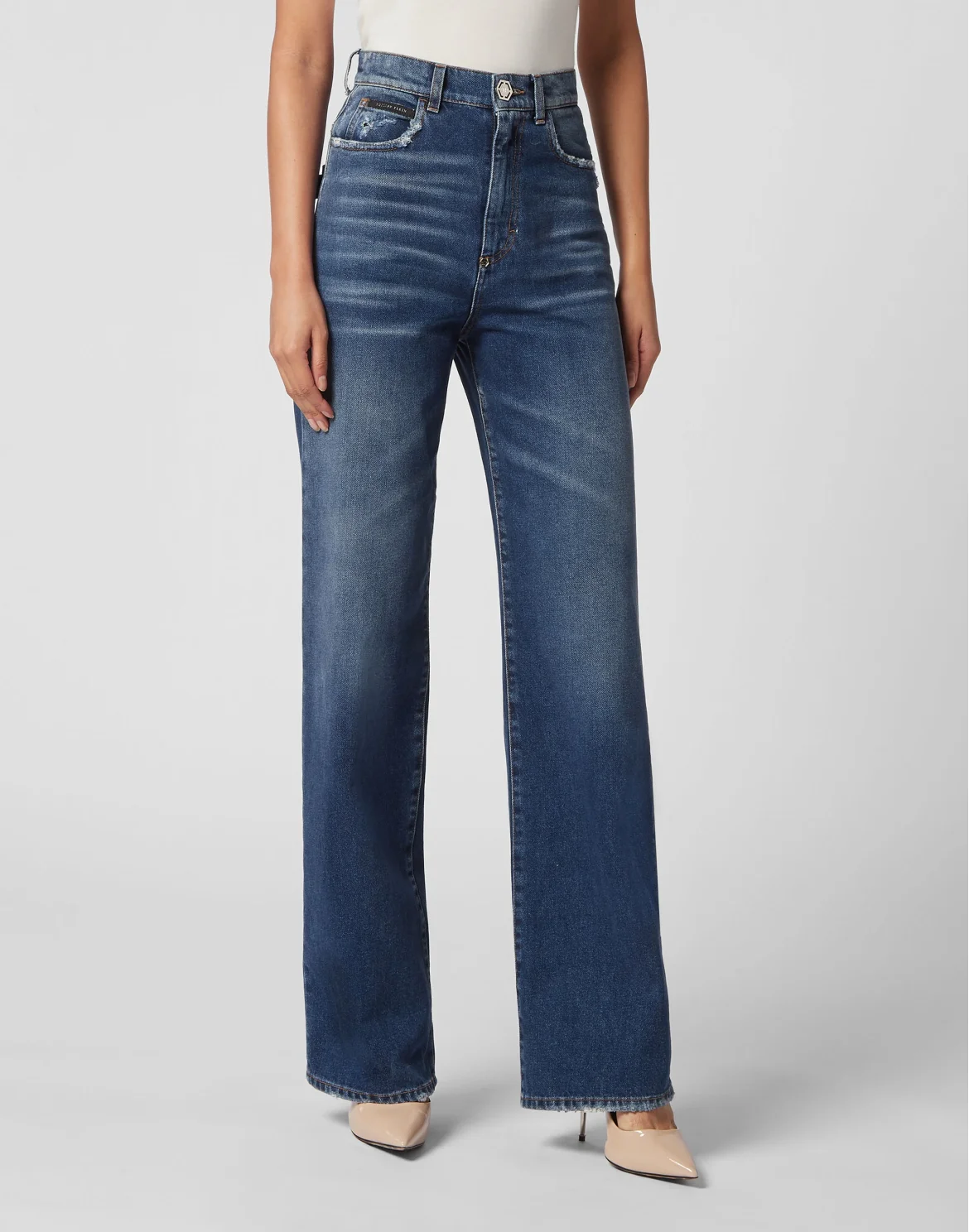 Denim Trousers Palace Fit, цвет: Белый