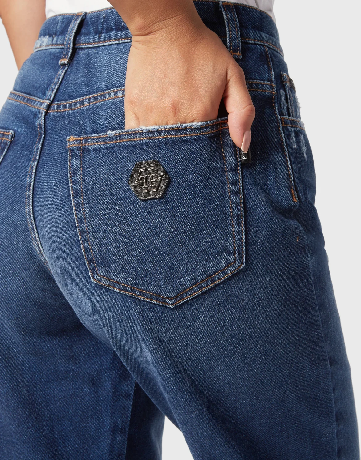 Denim Trousers Mom Fit, цвет: Белый