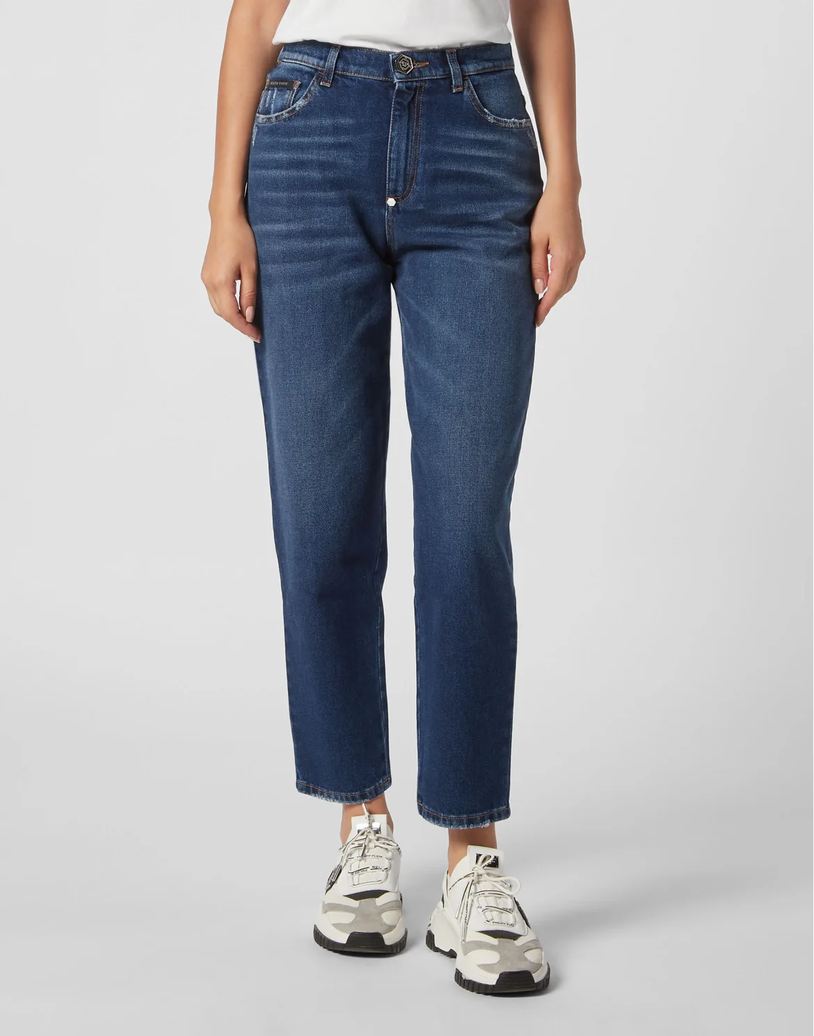 Denim Trousers Mom Fit, цвет: Белый