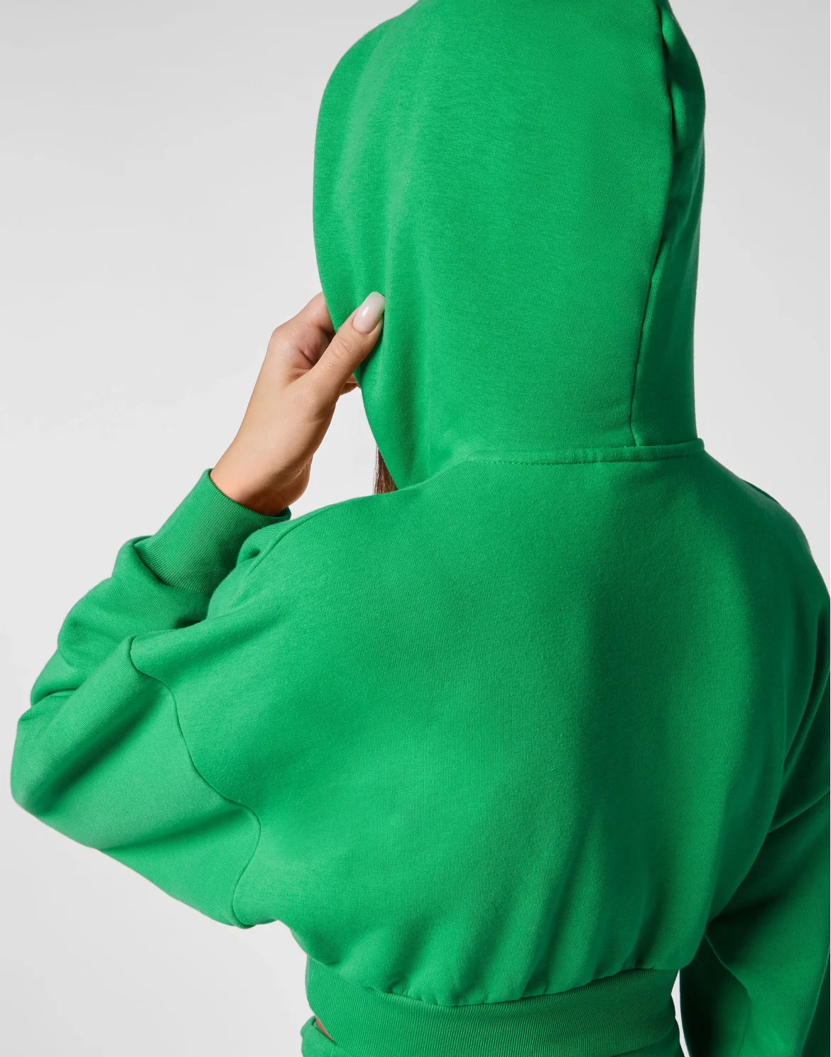 Cropped Hoodie Sweatjacket Gothic Plein, цвет: Зеленый
