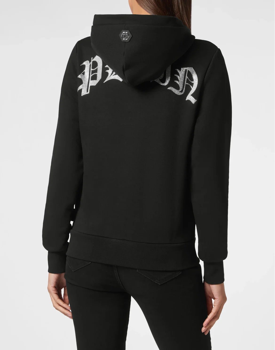 Cropped Hoodie Man Fit Love Tattoo, цвет: Черный