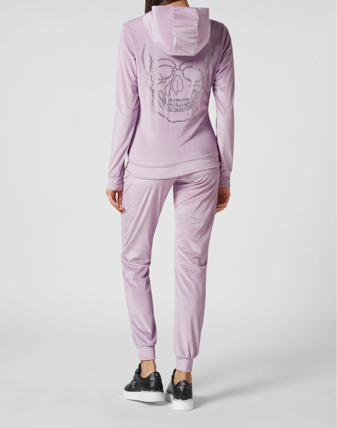 Velvet Jogging Tracksuit: Top/Trousers Crystal Skull, цвет: Розовый