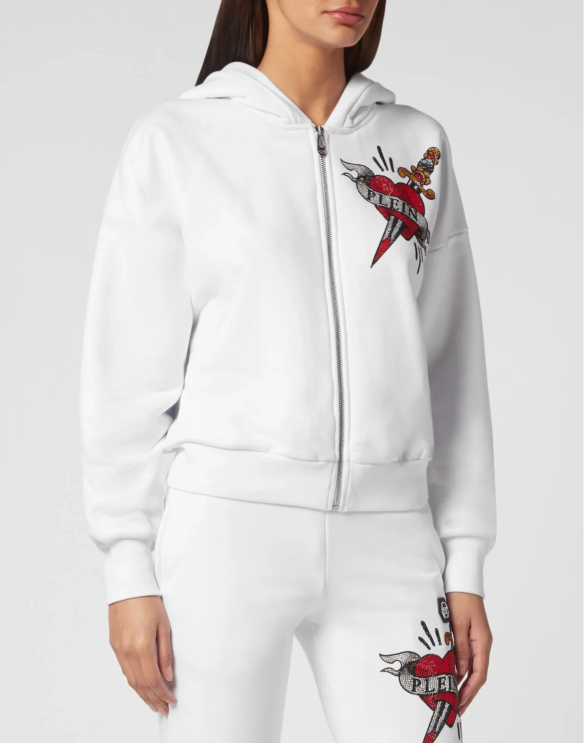 Jogging Tracksuit: Top/Trousers Love Tattoo, цвет: Белый