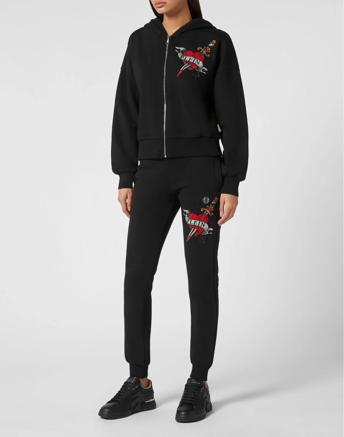 Jogging Tracksuit: Top/Trousers Love Tattoo, цвет: Черный