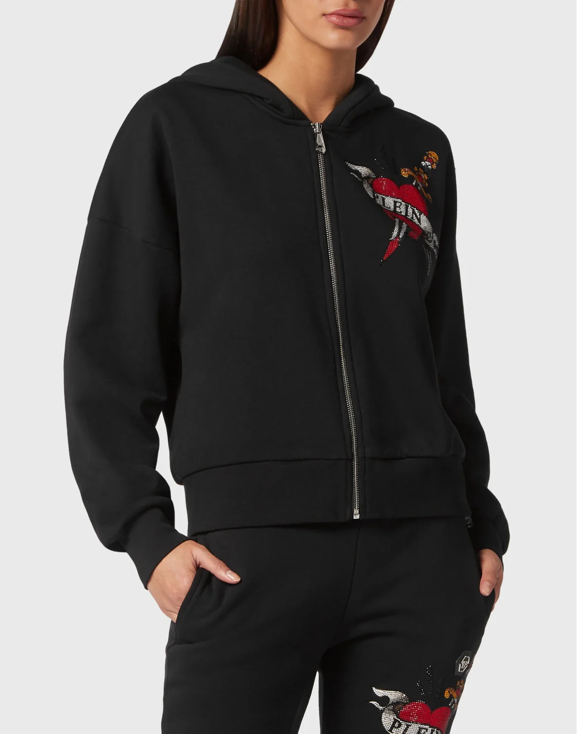 Jogging Tracksuit: Top/Trousers Love Tattoo, цвет: Черный