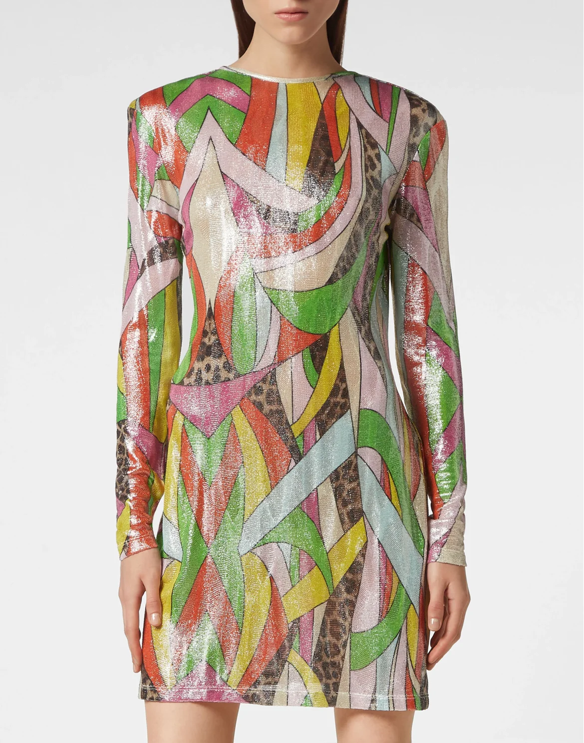 Knit Mini Dress Rainbow Patchwork, цвет: Мультиколор