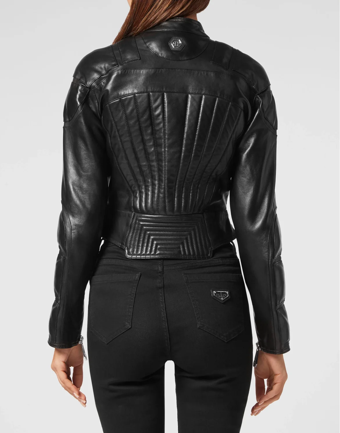 Leather Padded Jacket, цвет: Черный