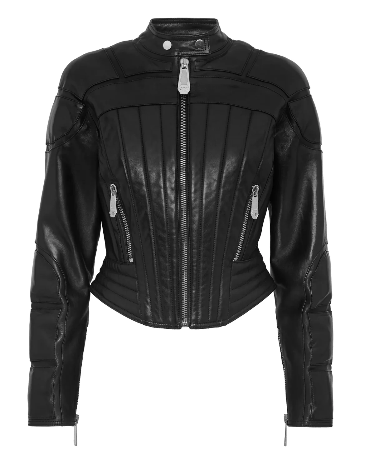 Leather Padded Jacket, цвет: Черный