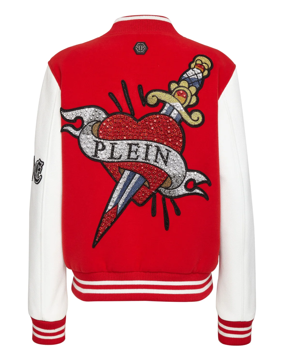 Wool and Leather Bomber Love Angel, цвет: Красный