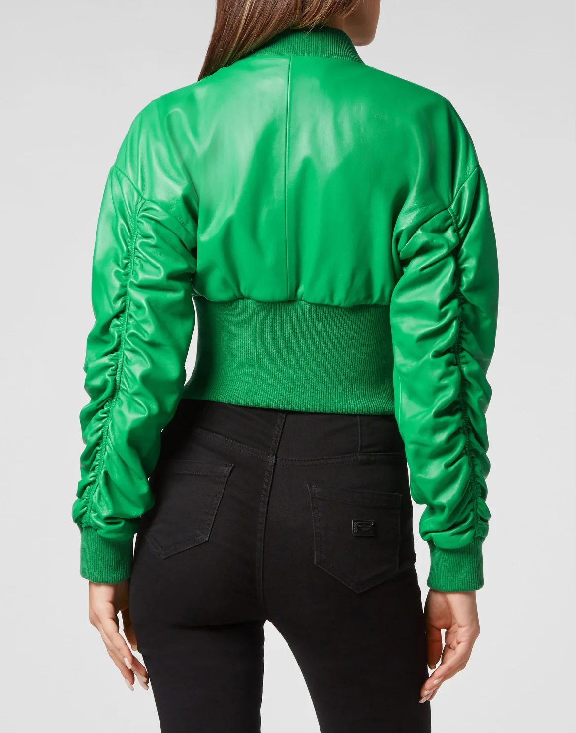 Leather Bomber, цвет: Зеленый