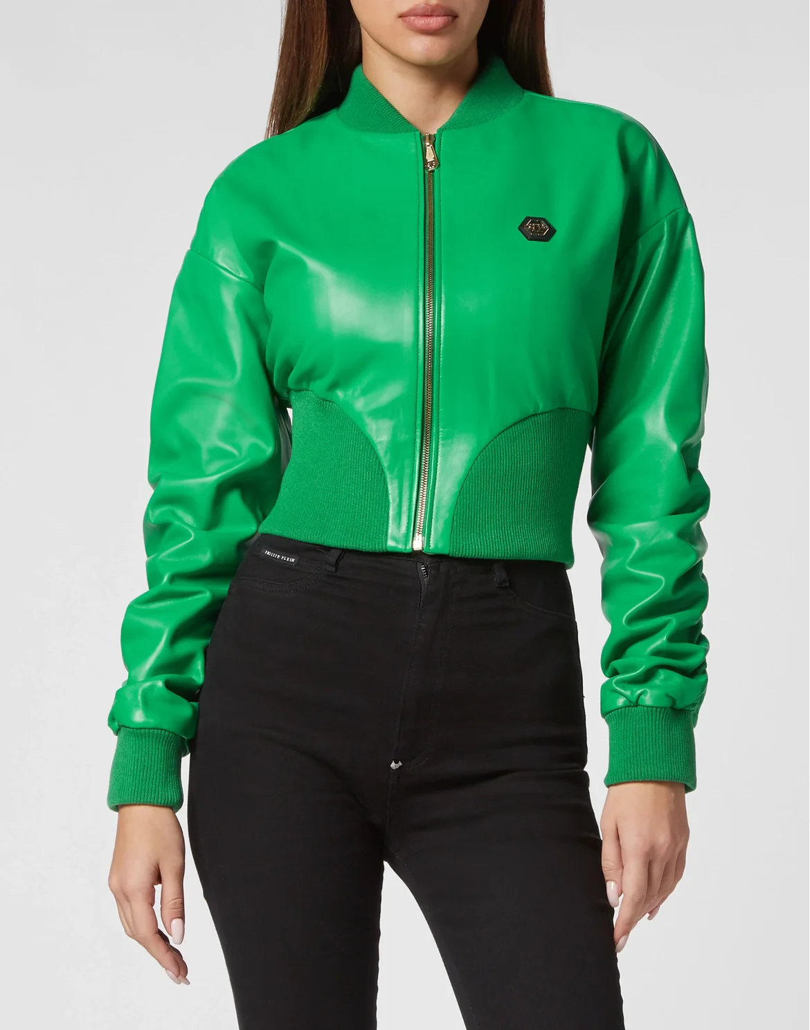 Leather Bomber, цвет: Зеленый
