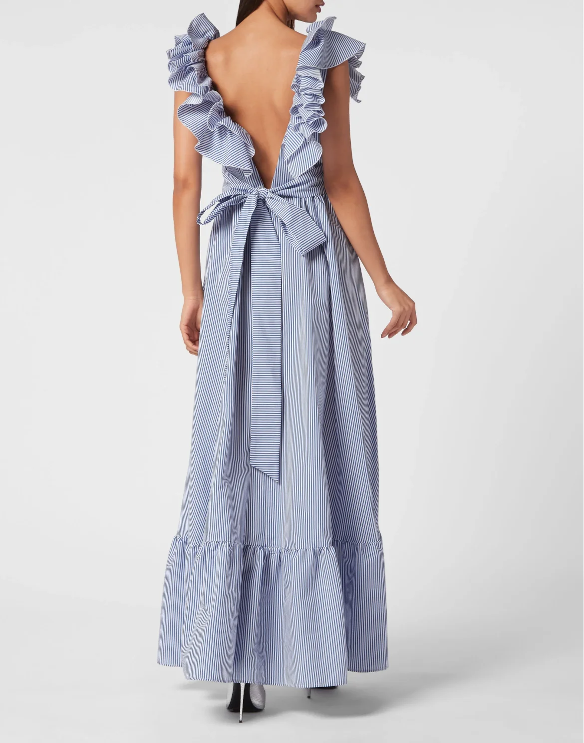 Striped Long Dress, цвет: Голубой