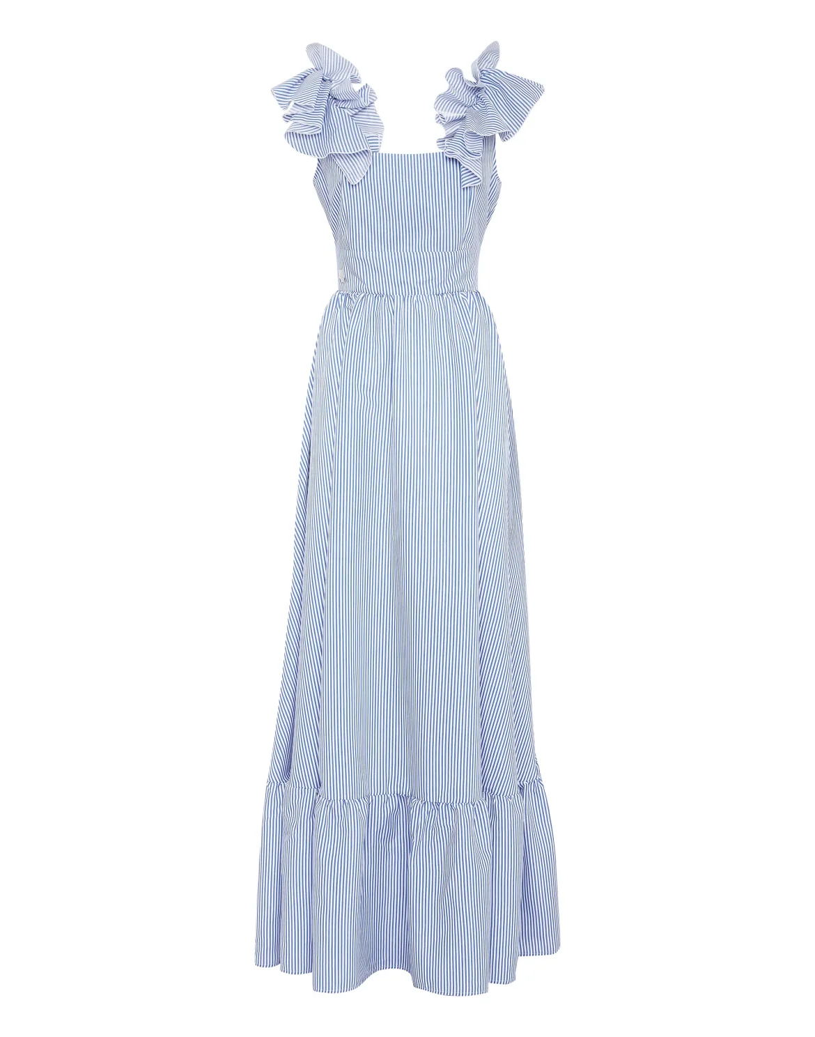 Striped Long Dress, цвет: Голубой