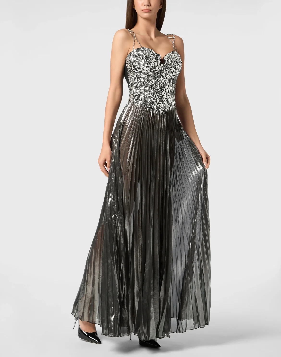 Long Dress Crystal, цвет: Серебристый