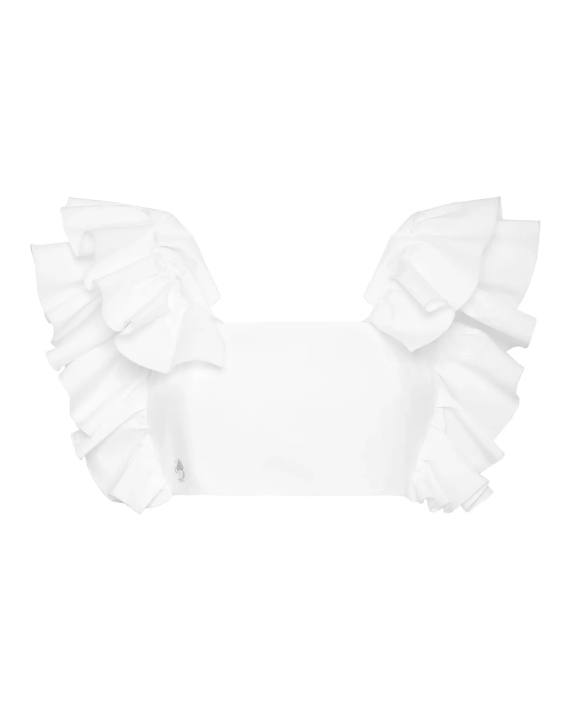 Volant Cropped Top, цвет: Белый