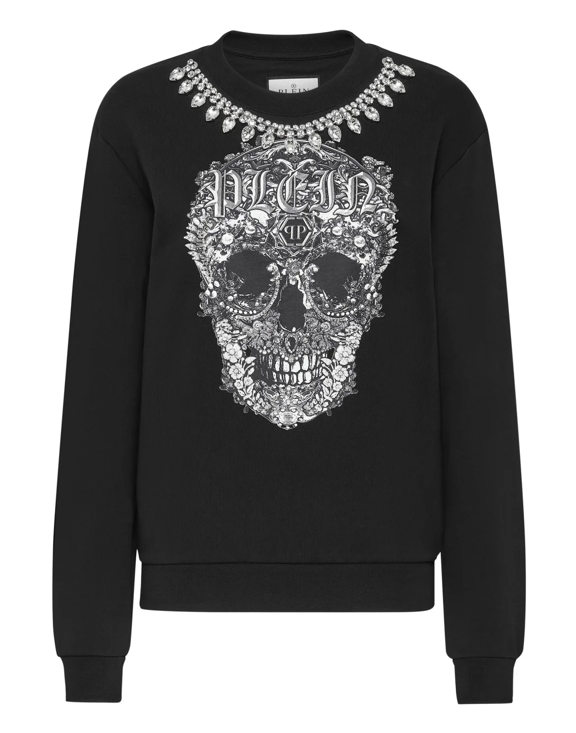 Oversize Pullover LS Baroque Skull, цвет: Черный