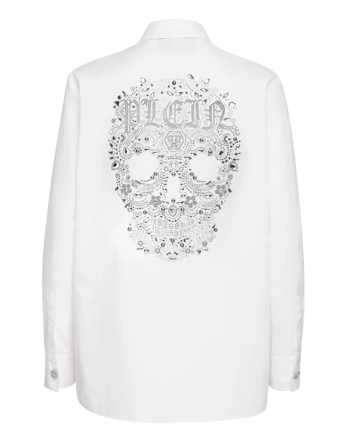 Popeline Shirt LS Crystal Skull, цвет: Белый