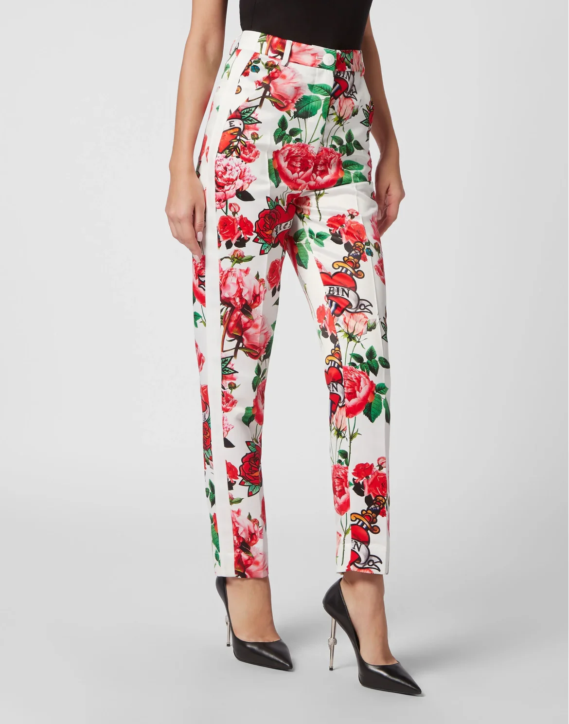 Duchesse Super High Waist Trousers Love, цвет: Белый