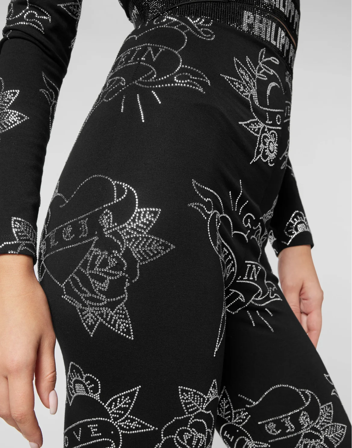 High-Waisted Leggings Love, цвет: Черный