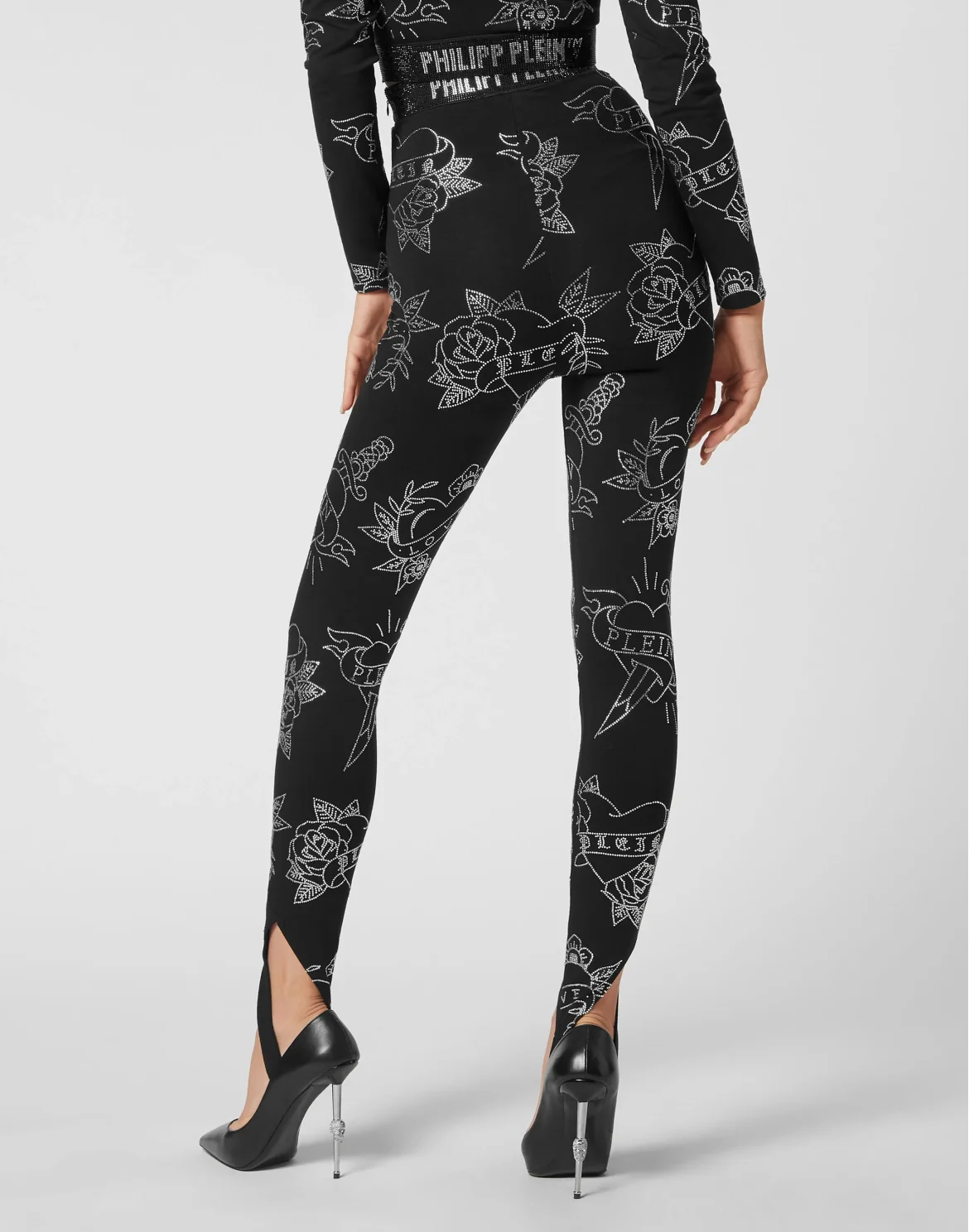 High-Waisted Leggings Love, цвет: Черный