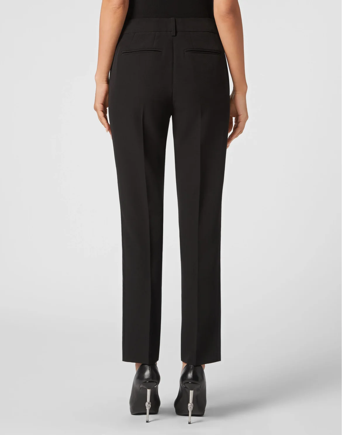 Satin Office Trousers, цвет: Черный