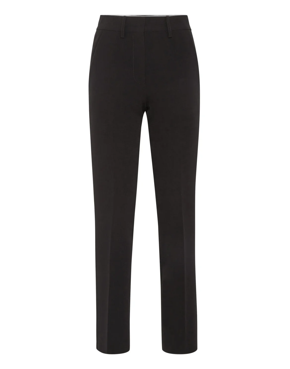 Satin Office Trousers, цвет: Черный