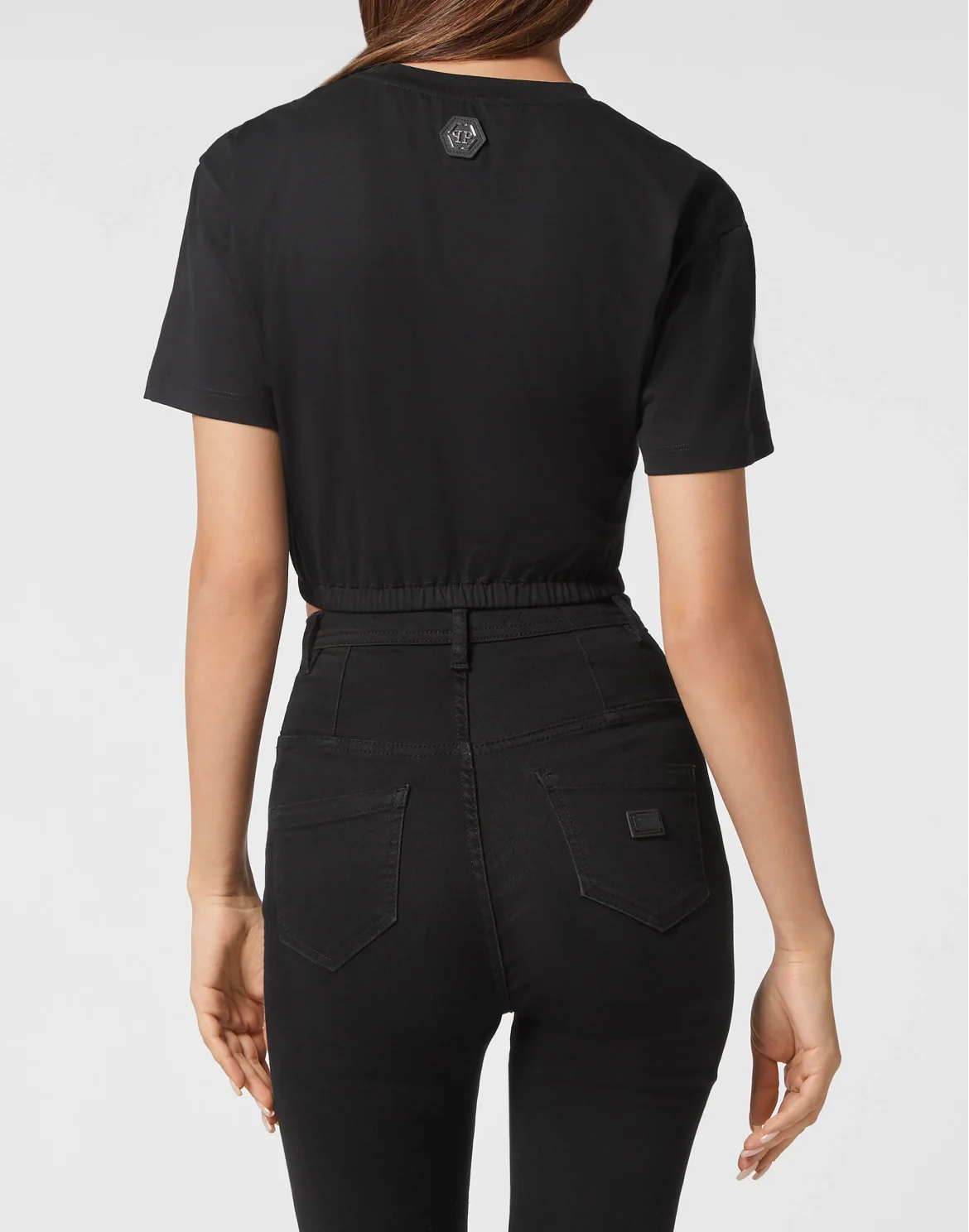 Cropped T-shirt Iconic Plein, цвет: Черный