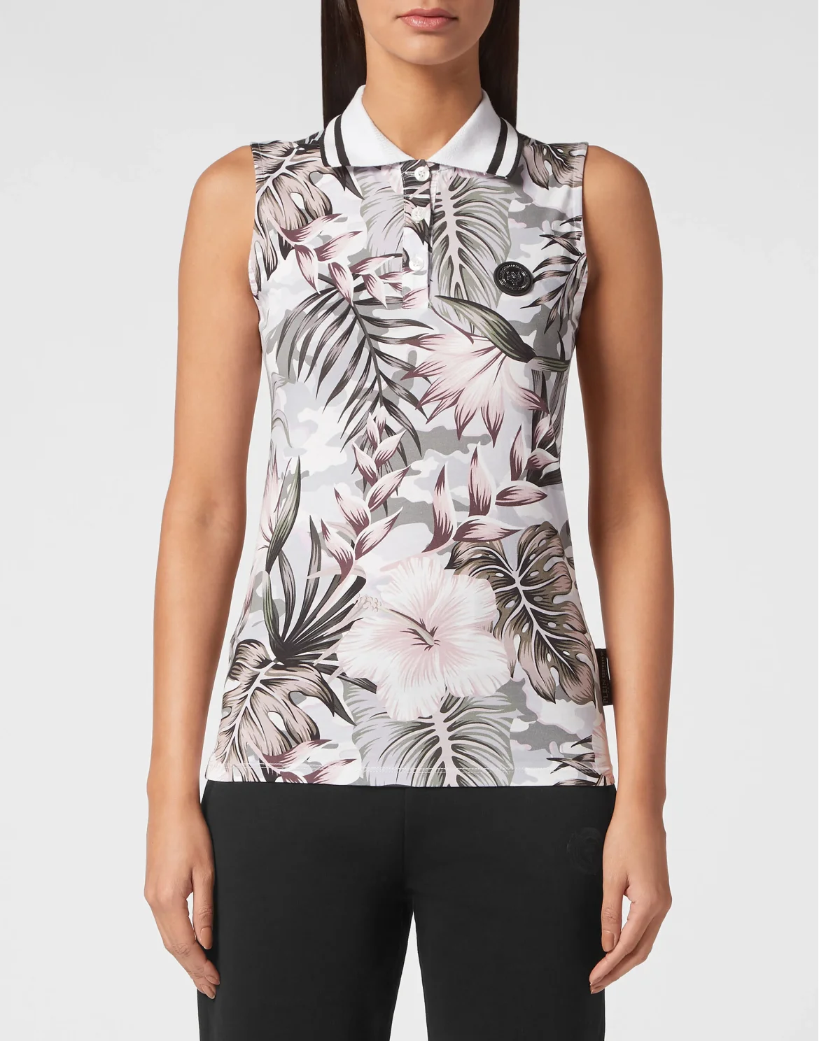 Sleeveless Polo Shirt, цвет: Мультиколор