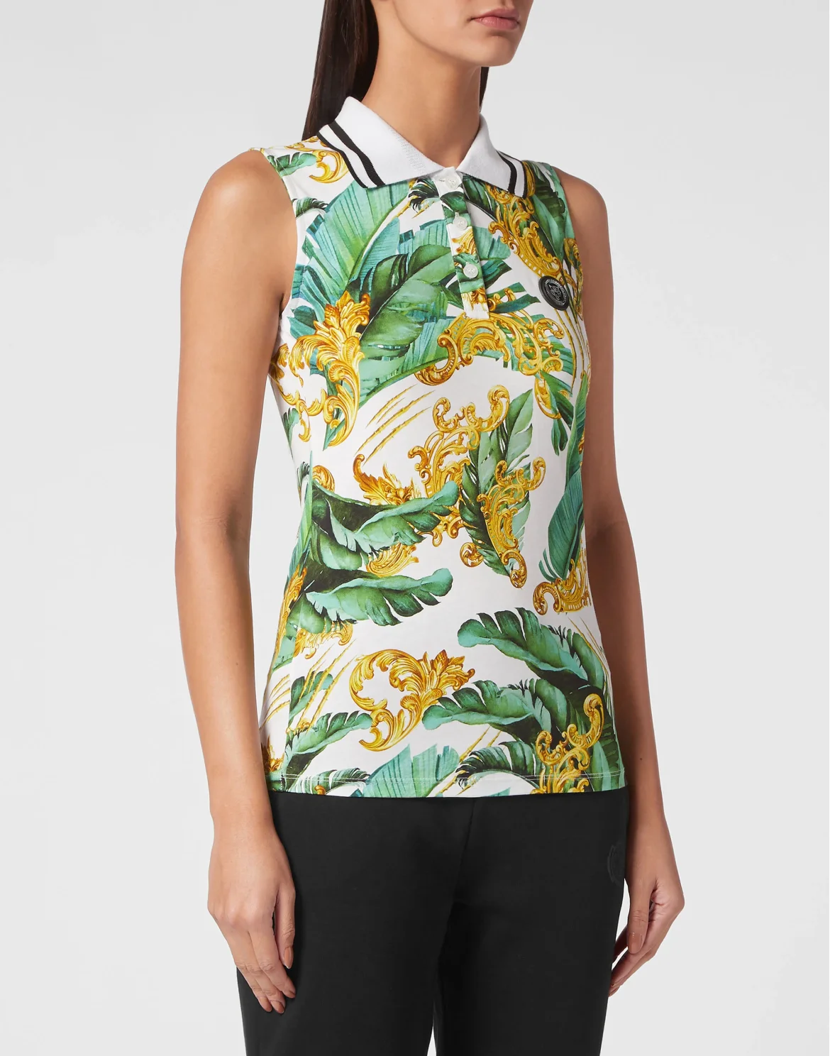 Sleeveless Polo Shirt, цвет: Мультиколор