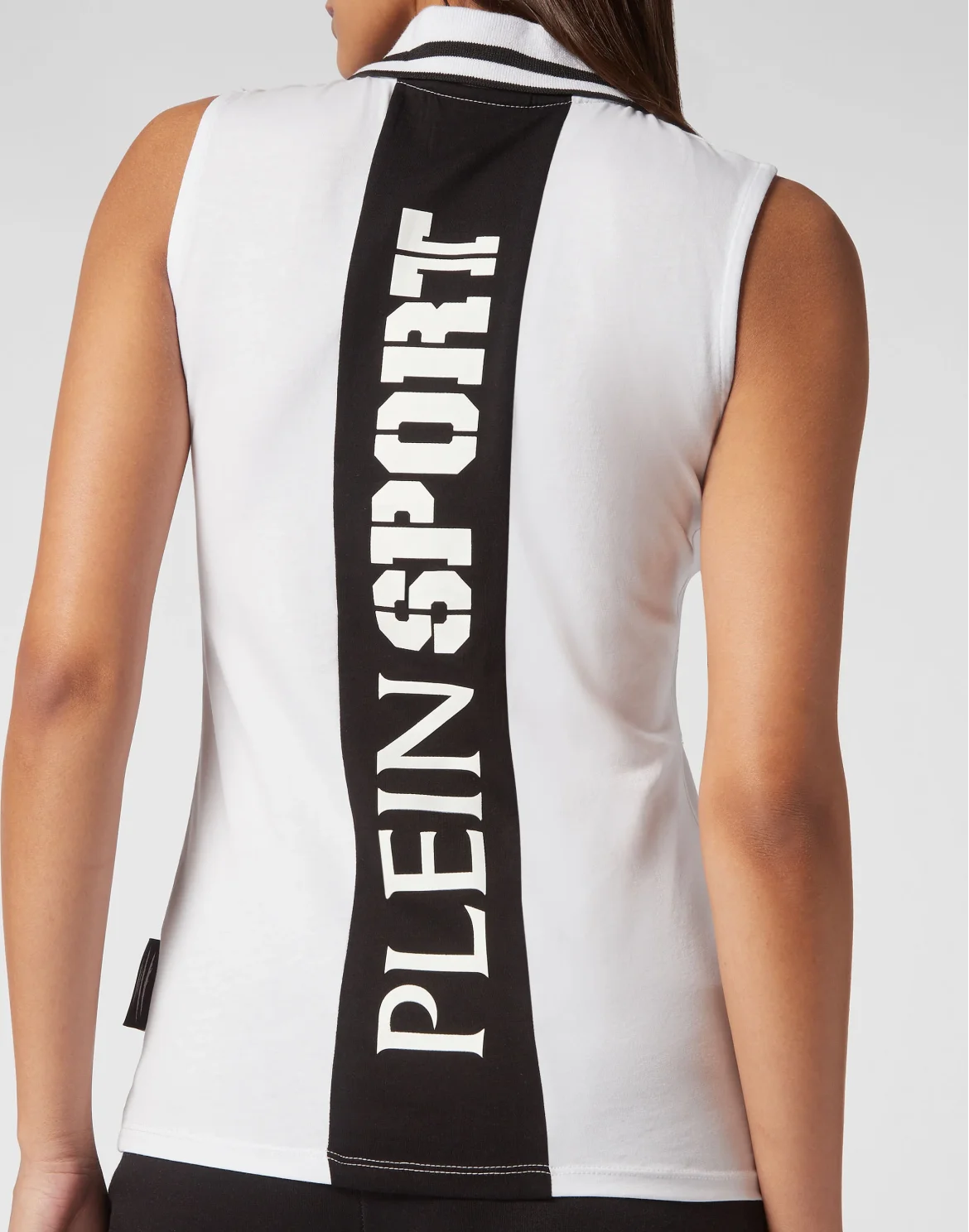 Sleeveless Polo Shirt, цвет: Белый