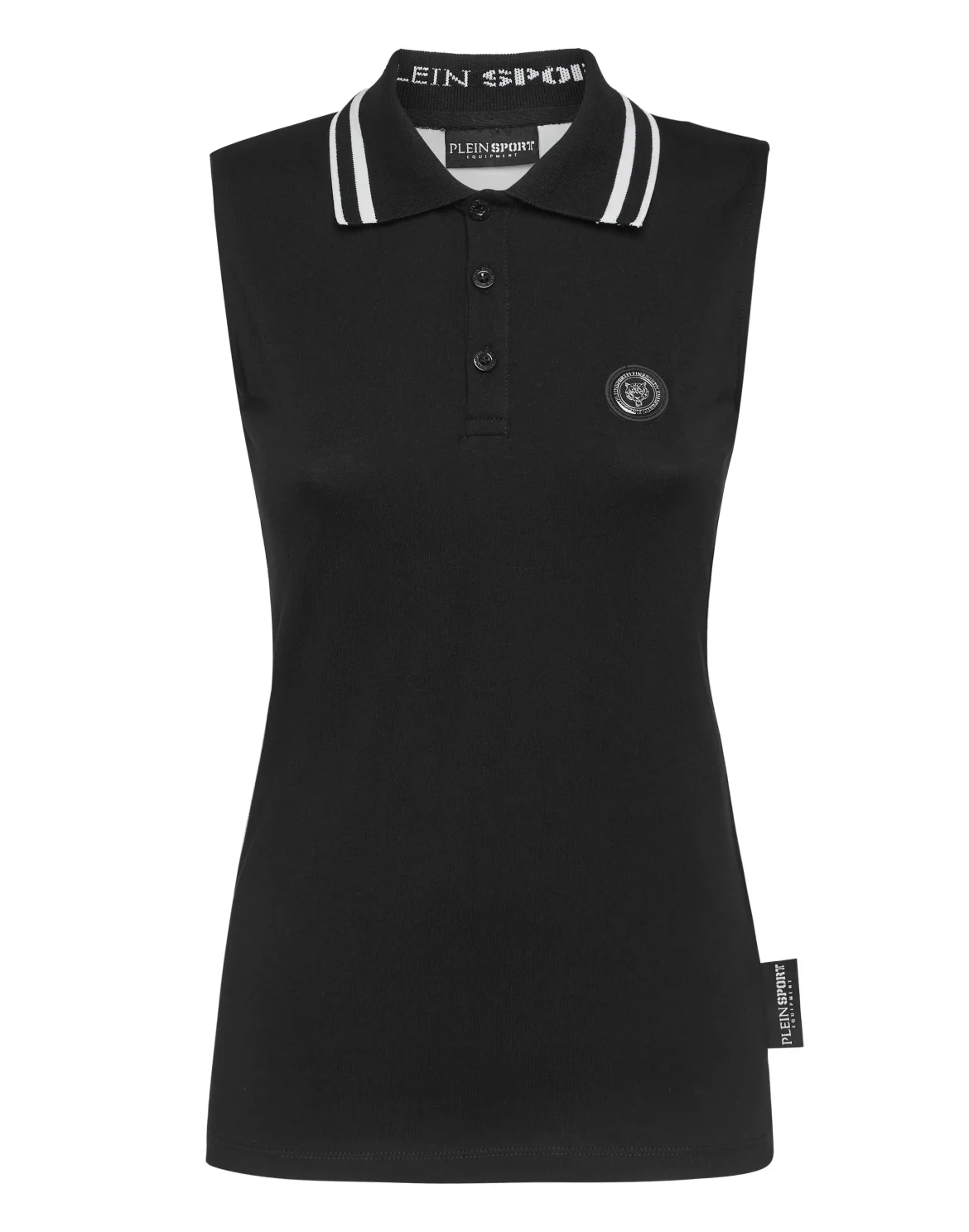 Sleeveless Polo Shirt, цвет: Черный