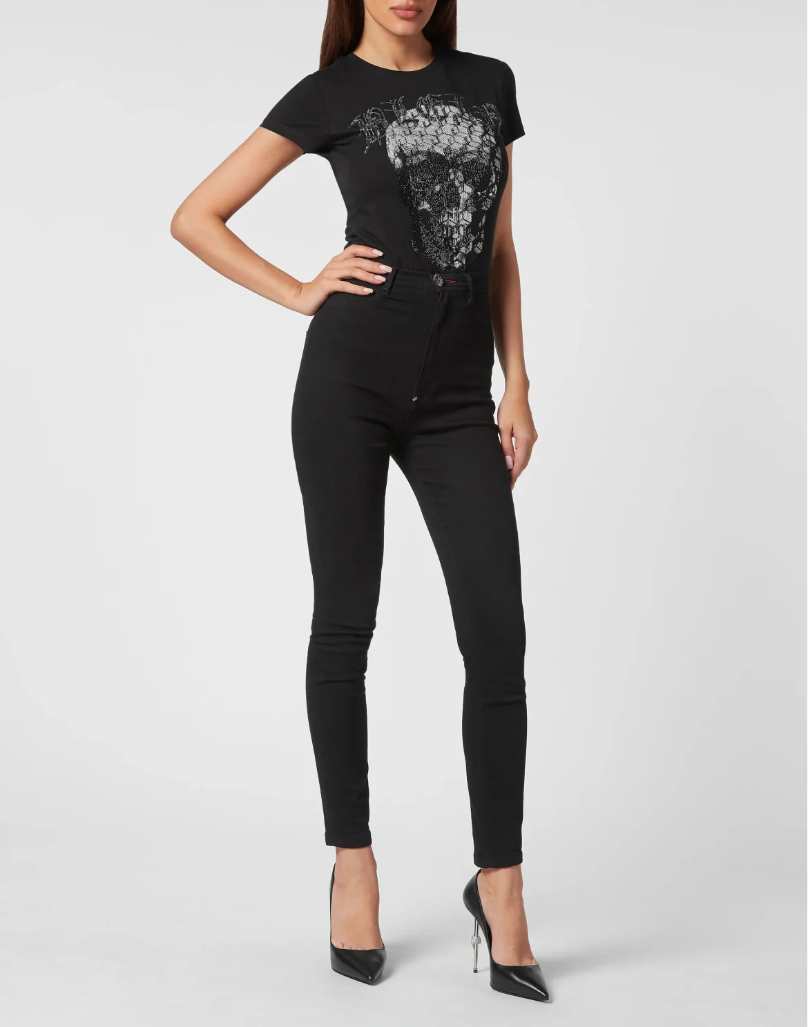 T-shirt Sexy Pure Skull and Plein, цвет: Черный