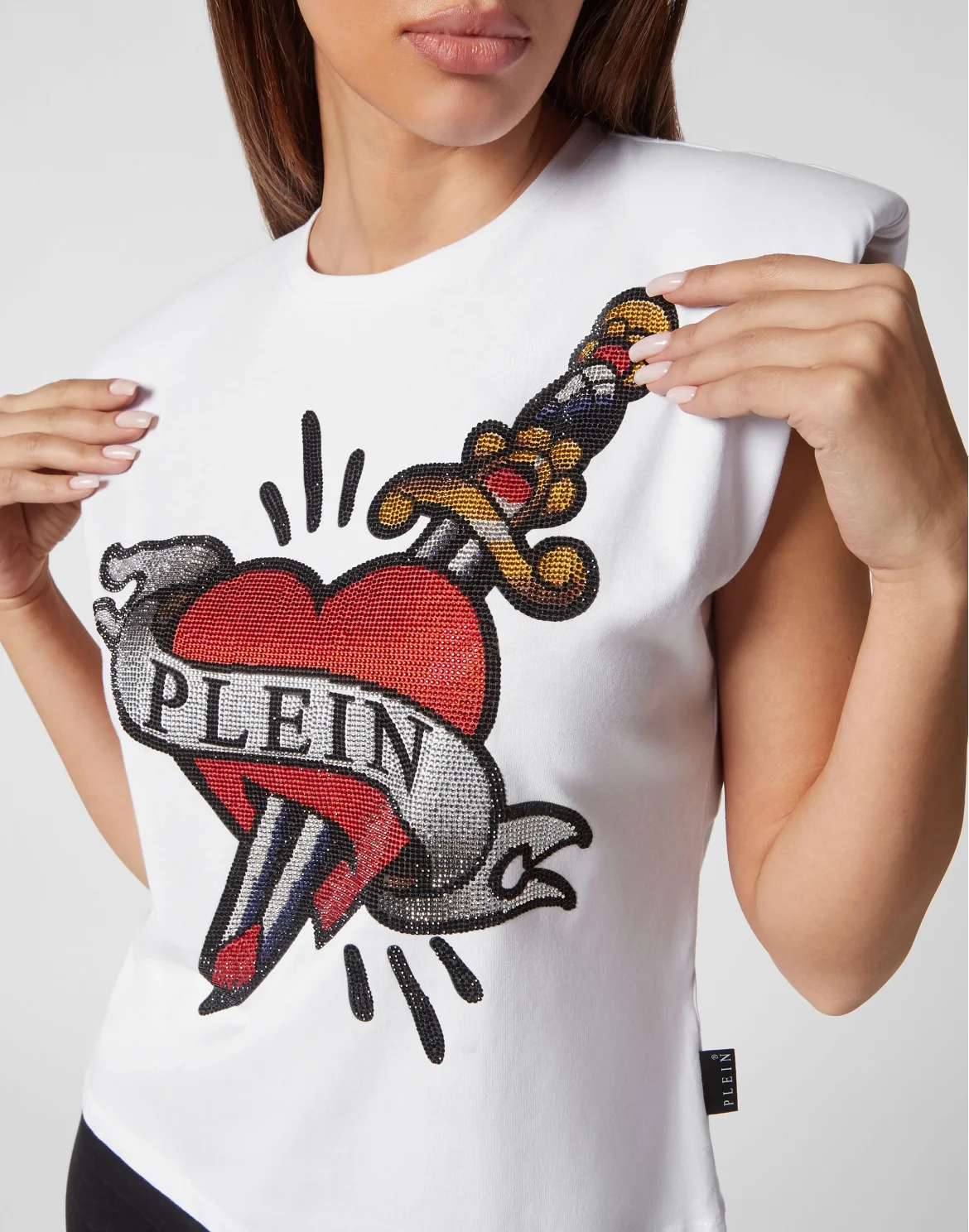 Shoulder Pads Tank Top Love, цвет: Белый