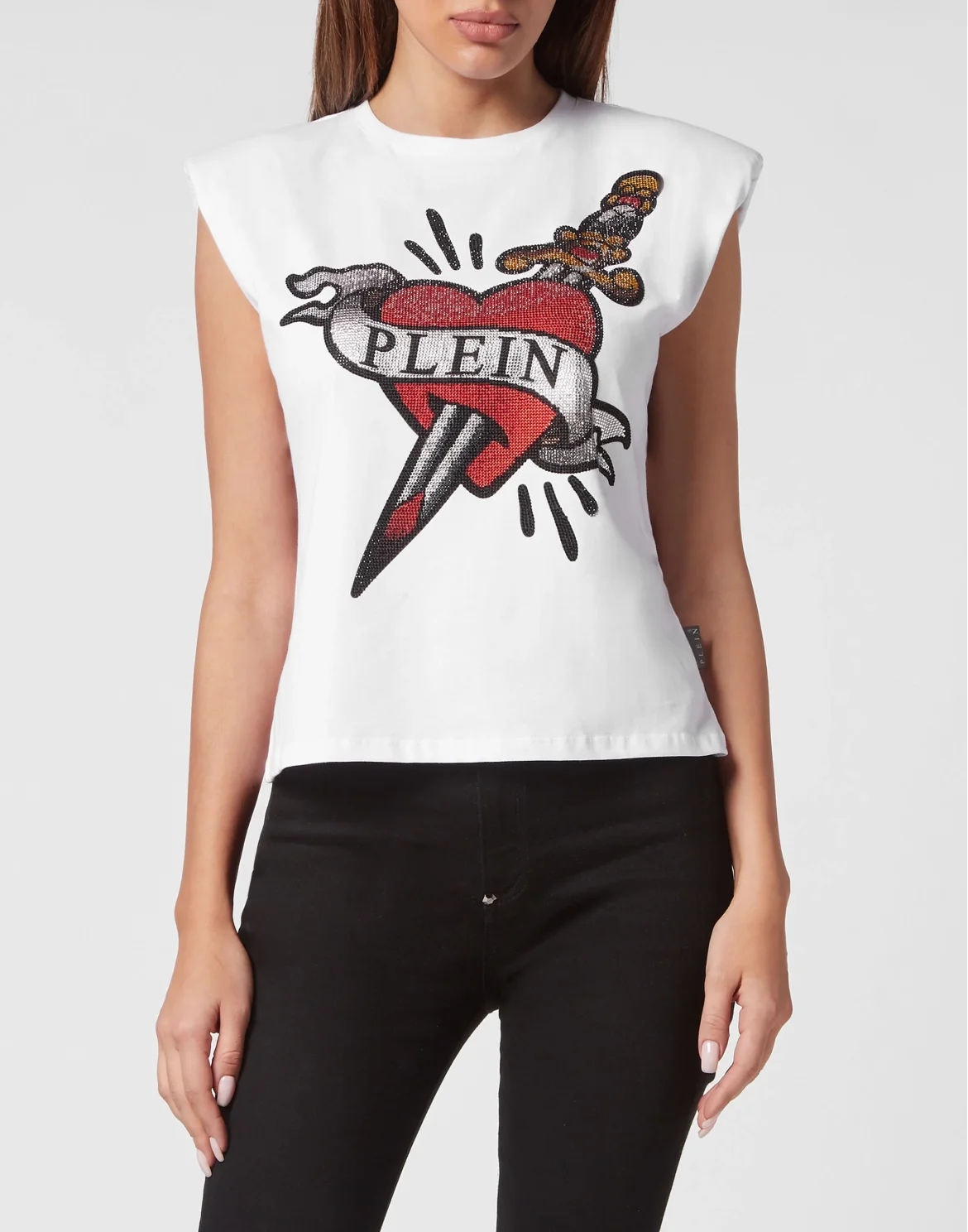 Shoulder Pads Tank Top Love, цвет: Белый
