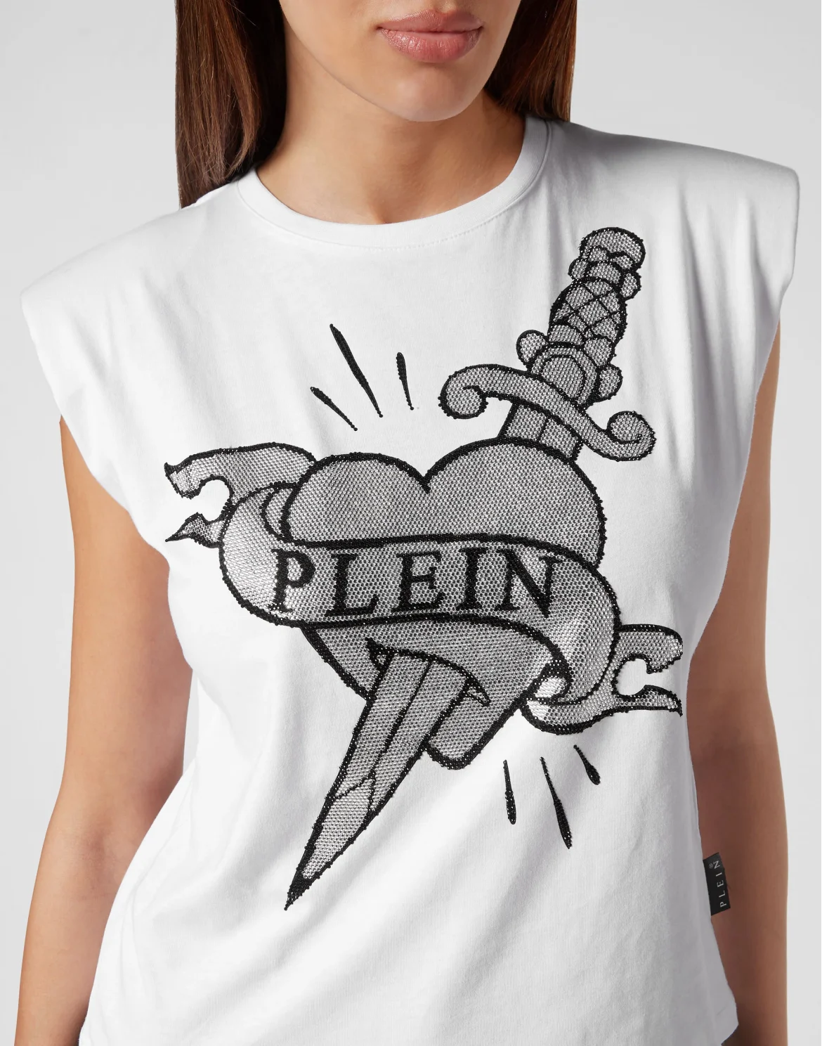 Shoulder Pads Tank Top Love, цвет: Белый