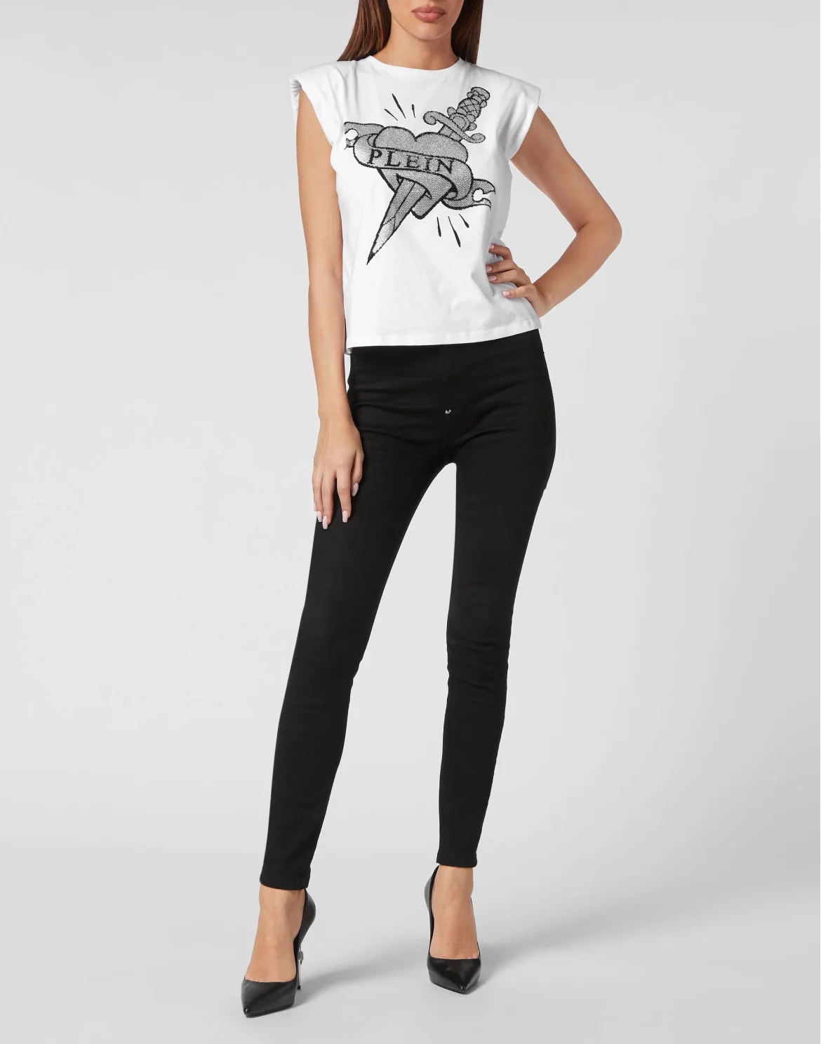 Shoulder Pads Tank Top Love, цвет: Белый