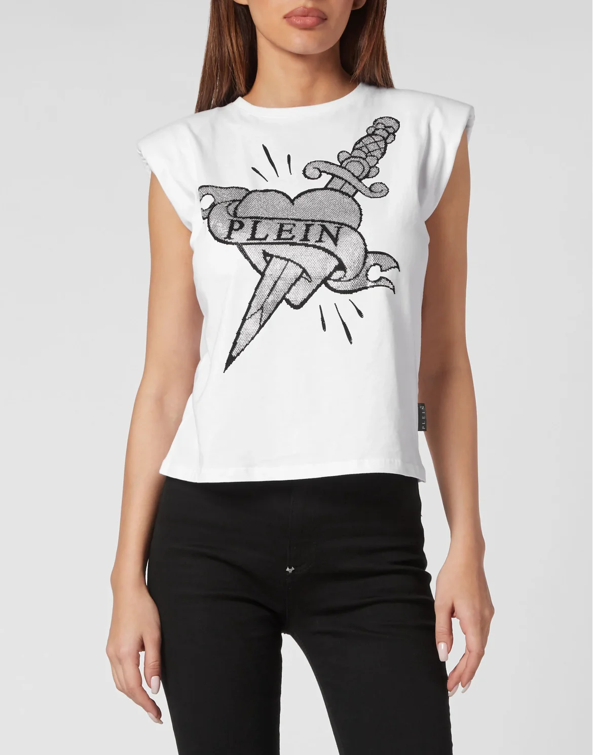 Shoulder Pads Tank Top Love, цвет: Белый
