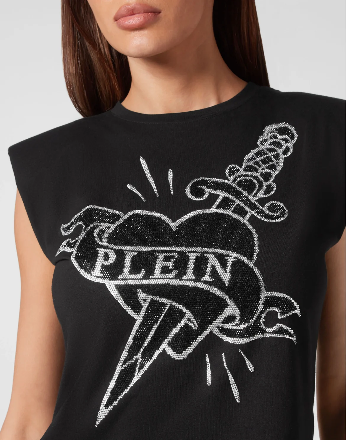 Shoulder Pads Tank Top Love, цвет: Черный