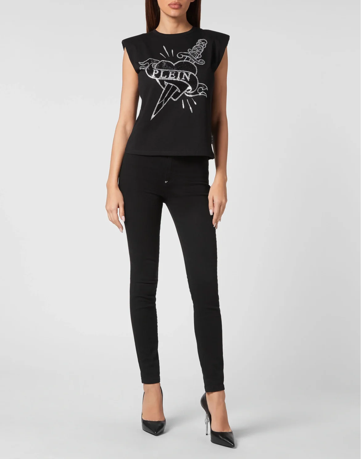 Shoulder Pads Tank Top Love, цвет: Черный
